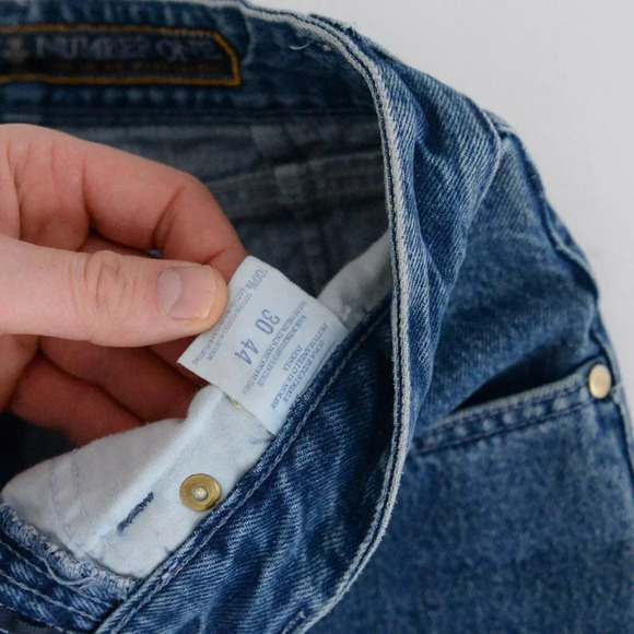 Vintage 80's Number One Trussardi Tapered Leg High Waisted Denim Mom Jeans 30 - Picture 11 of 15